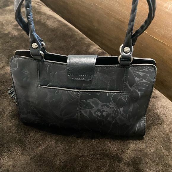 Patricia Nash Black Floral Embossed Shoulder Bag - Picture 10 of 12